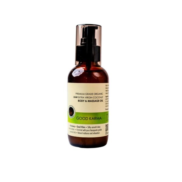 Bodhi Tree Organic Raw Extra Virgin Coconut Body & Massage Oil Good Karma 120ml