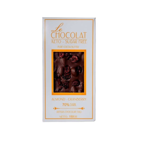 Aurora Keto Chocolate Almond Cranberry 150gr