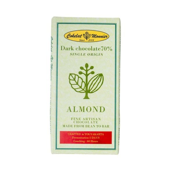 Cokelat Monnier Dark Chocolate Almond 80gr