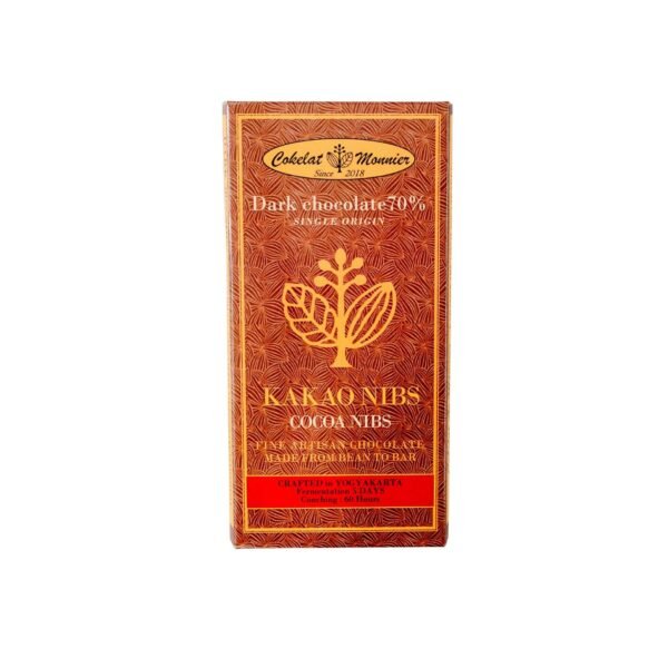 Cokelat Monnier Dark Chocolate Cocoa Nibs 80gr