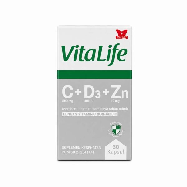 Vitalife Vit C+D3+Zn 30capsule
