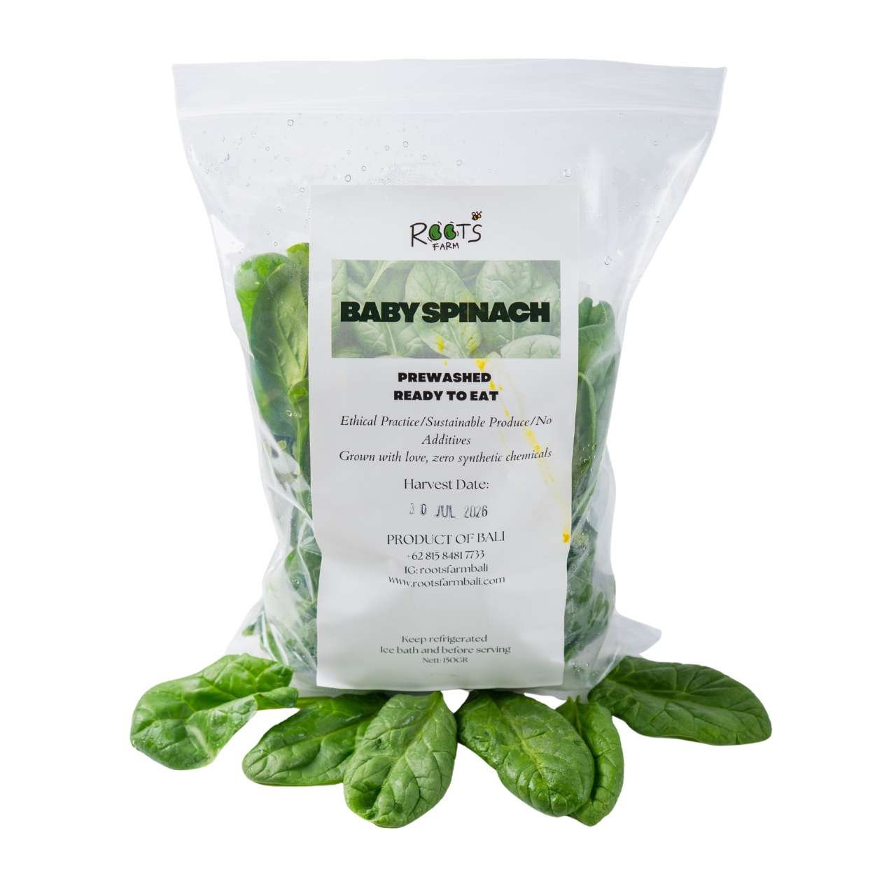 217-1.jpg Root Farm Baby Spinach 150gr - Image 1