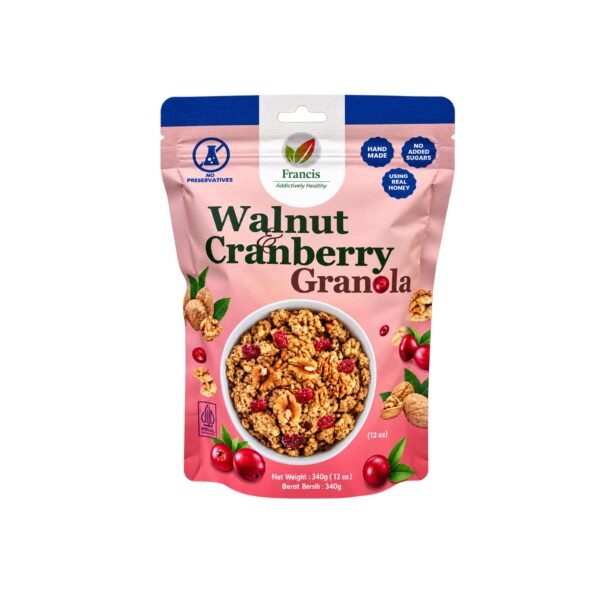 Walnut & Cranberry Granola Francis 340gr
